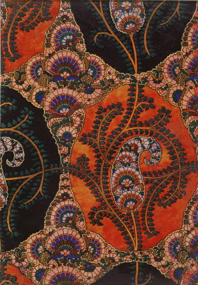 Paisley kendők szövetmintája, 1871 körül alkotó: George Charles Haite