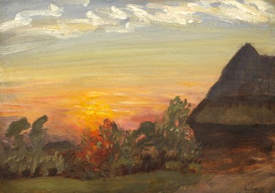 Duton Hill naplemente, 1938 alkotó: George Clausen