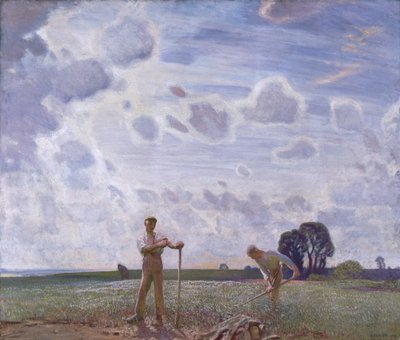 „A mezőkön júniusban”, 1914 alkotó: George Clausen