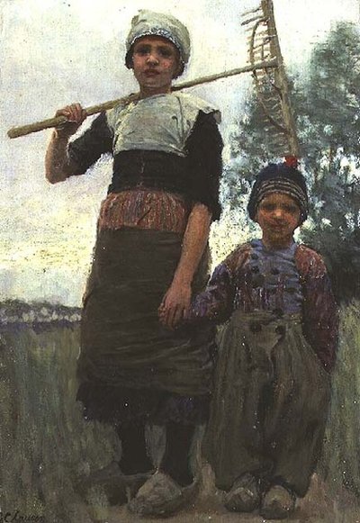 Little Haymakers, Észak-Hollandia alkotó: George Clausen