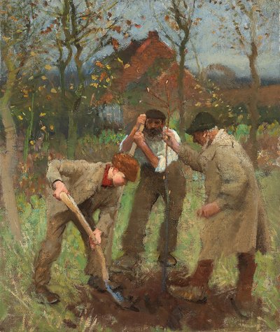 Faültetés (olaj, vászon) alkotó: George Clausen