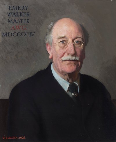 Sir Emery Walker portréja alkotó: George Clausen