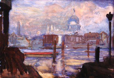 Szent Pál novemberben (testszín és akvarell papíron) alkotó: George Clausen