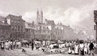 Smithfield Market, London, 1830 alkotó: George Cooke