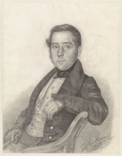 Ülő úriember portréja alkotó: George Coutteau
