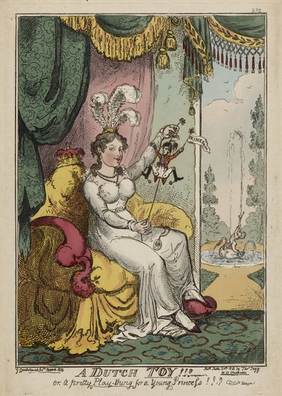 Egy holland játék!!! vagy: Szép játék egy fiatal hercegnőnek!!! Huzza, 1814. március, június 20-án jelent meg alkotó: George Cruikshank