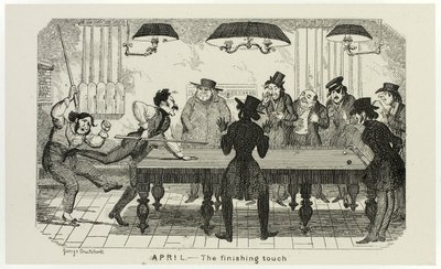 Április - Az utolsó simítás George Cruikshank acélmetszeteitől a The Comic Almanacksig: 1835-1853 alkotó: George Cruikshank
