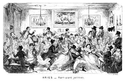 Kos - Ram-pant jollities, 19. század. alkotó: George Cruikshank