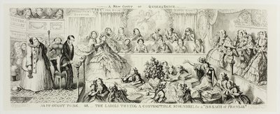 Ahogyan lennie kell, avagy A hölgyek próbára tesznek egy megvetendő gazembert "ígéretszegésért" George Cruikshank acélmetszeteiből a The Comic Almanacks-hez: 1835-1853 alkotó: George Cruikshank