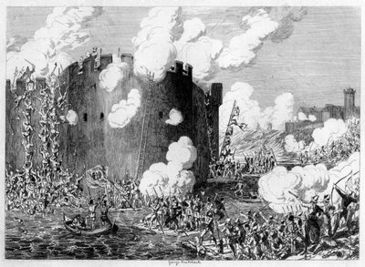 Lord Guilford Dudley támadása a Rézhegy ellen, 1554-1840 alkotó: George Cruikshank