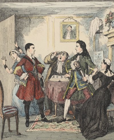 Audacity of Jack Sheppard, illusztráció: Jack Sheppard: A romance, William Harrison Ainsworth, megjelent 1839-ben (kézzel színes rézkarc) alkotó: George Cruikshank