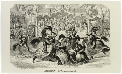 Augusztus - Egy torna George Cruikshank acélmetszeteiből a The Comic Almanacks számára: 1835-1853 alkotó: George Cruikshank