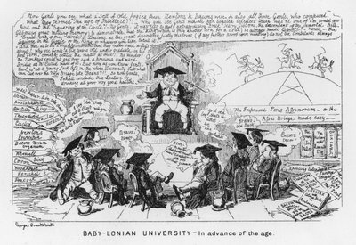 Baby-Loniani Egyetem, A kor előtt (metszet) alkotó: George Cruikshank