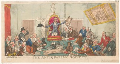 Versammlung der Society of Antiquaries alkotó: George Cruikshank