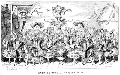 Capricornus - egy Caper-o-corns, 19. század. alkotó: George Cruikshank