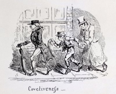 Mohóság frenológiai illusztrációkból, 1826 alkotó: George Cruikshank
