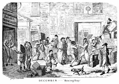 December - Boxing Day, 19. század. alkotó: George Cruikshank