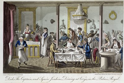 Vacsora a Veryban, a Palais Royalban – David Carey „Life in Paris” című filmjében, London alkotó: George Cruikshank