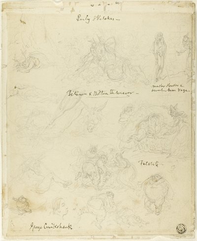 Korai vázlatok Falstaffhoz, Szentivánéji álomhoz alkotó: George Cruikshank