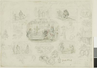 1829-es divatok és félelmek (recto); Angyalok valaha fényes és tisztességes (fordítva) alkotó: George Cruikshank