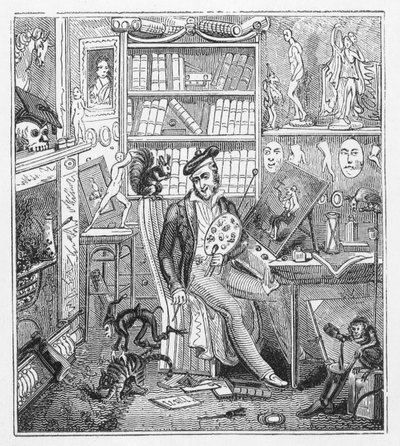 Elülső rész illusztrációja a Cruikshank at Home-hoz (metszet) alkotó: George Cruikshank