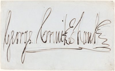 George Cruikshank (dekoratív aláírás) alkotó: George Cruikshank