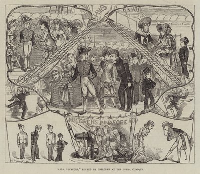 HMS Pinafore, a Children at the Opera Comique alakításában alkotó: George Cruikshank