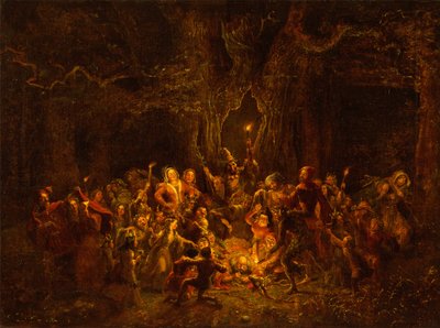 Herne tölgye a "Windsor víg asszonyai"-ból, V, v alkotó: George Cruikshank