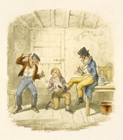 Illusztráció a "Twist Olivérhez" alkotó: George Cruikshank