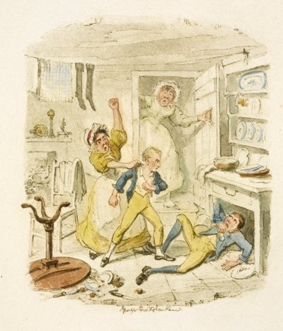 Illusztráció a "Twist Olivérhez" alkotó: George Cruikshank