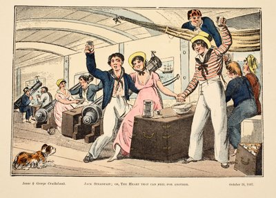 Jack Steadfast; avagy A szív, amely képes érezni a másik iránt, pub. 1807 (kézi színes metszet) alkotó: George Cruikshank