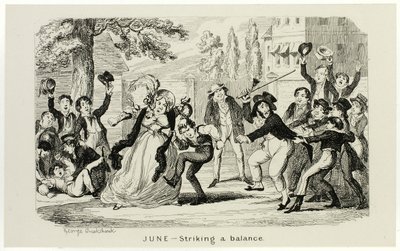 Június - Egyensúlyt teremtve George Cruikshank acélmetszeteitől a The Comic Almanacksig: 1835-1853 alkotó: George Cruikshank