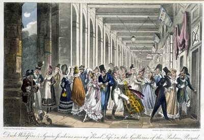 Les galeries du Palais Royal – David Carey, London „" Élet Párizsban" című részében alkotó: George Cruikshank