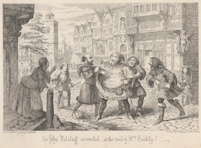 London. A Street: „Henry IV II. rész”, II. felvonás, I. jelenet alkotó: George Cruikshank