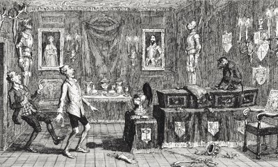 MacCallum és Hutcheon, illusztráció Sir Walter Scott (1771-1832) „Redgauntlet” című művéből, 1843-ban megjelent alkotó: George Cruikshank