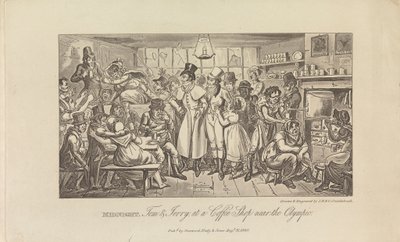 Éjfél, Tom és Jerry egy kávézóban... alkotó: George Cruikshank