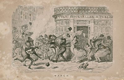 Az emberek küzdenek a nagy szél ellen alkotó: George Cruikshank