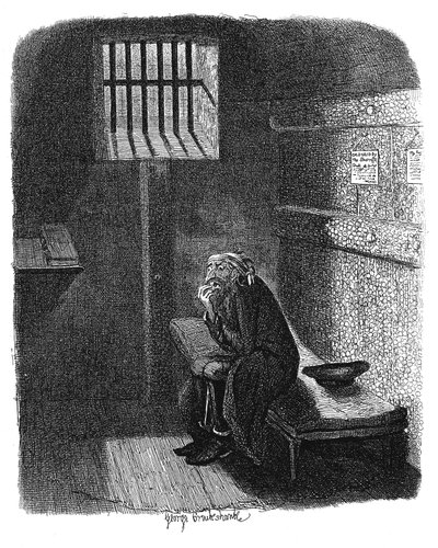 Jelenet az Oliver Twistből, Charles Dickenstől, 1837 alkotó: George Cruikshank