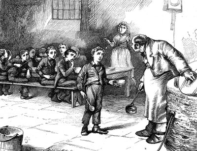 Jelenet az Oliver Twistből, Charles Dickenstől, 1871 alkotó: George Cruikshank