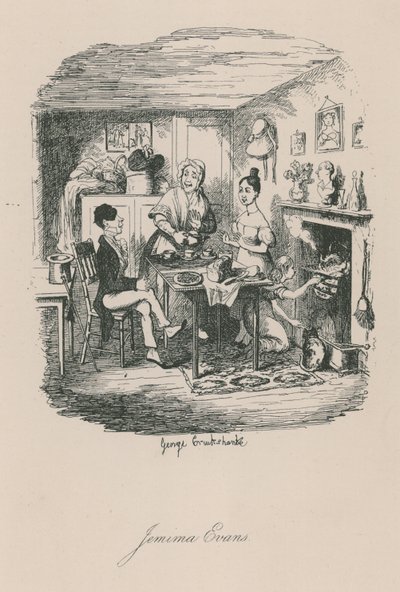 A londoni élet színtere: Jemima Evans alkotó: George Cruikshank