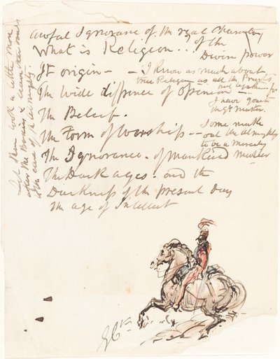 Vázlat a lovas huszárról alkotó: George Cruikshank