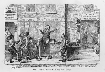Szent Crispin napja (metszet) alkotó: George Cruikshank
