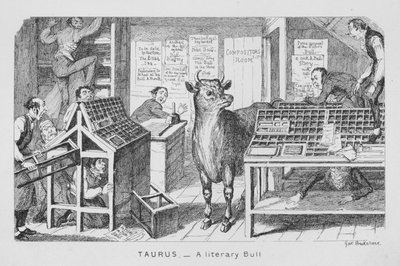 Bika, irodalmi bika (metszet) alkotó: George Cruikshank