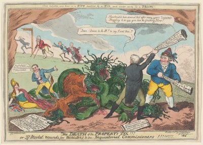 Az ingatlanadó halála!!! alkotó: George Cruikshank
