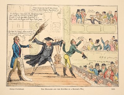 A menedzser és a Buz-Bee egy orvos parókájában alkotó: George Cruikshank