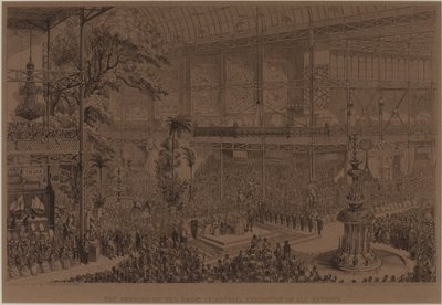 Minden Nemzetek Nagy Ipari Kiállításának megnyitója, május 1 alkotó: George Cruikshank