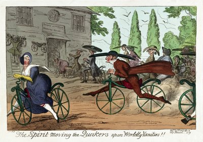 A Szellem mozgatja a kvékereket világi hiúságokra!!, kocsma. 1819 (kézzel színezett metszet) alkotó: George Cruikshank