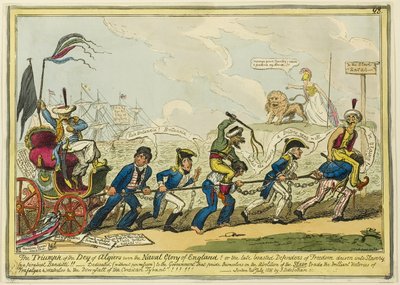 Az algíri dej diadala Anglia tengeri dicsősége felett!!! alkotó: George Cruikshank