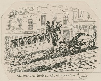The omnibus brutes ... which are they  alkotó: George Cruikshank