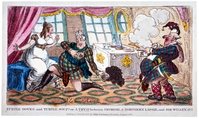 "Turtle galamb és teknős leves!!", 1822. alkotó: George Cruikshank